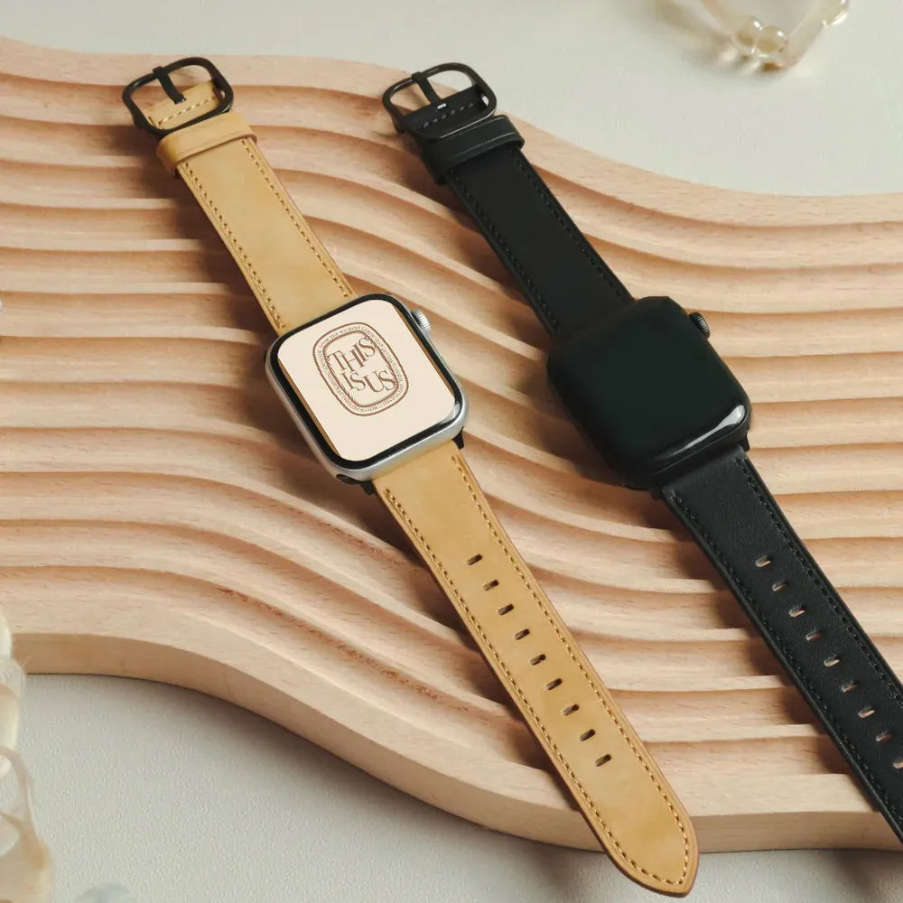 Vintage Distressed Leather Apple Watch Band