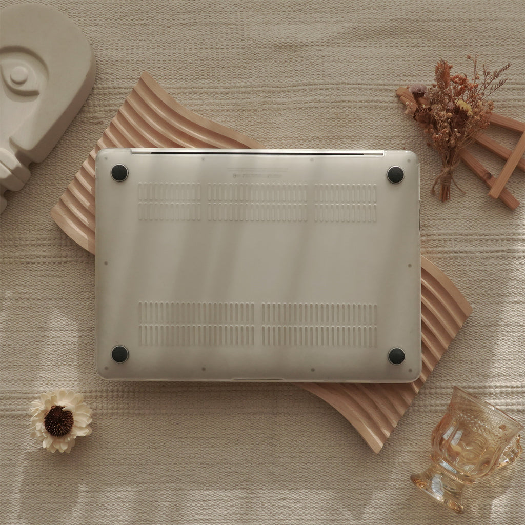 Embossed Flora Light Brown MacBook Case