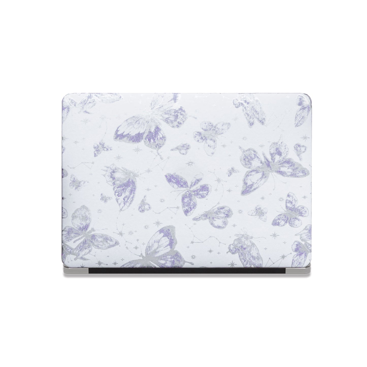 Leather Series ♾ Purple Butterfly Laser-Engraved Macbook Case