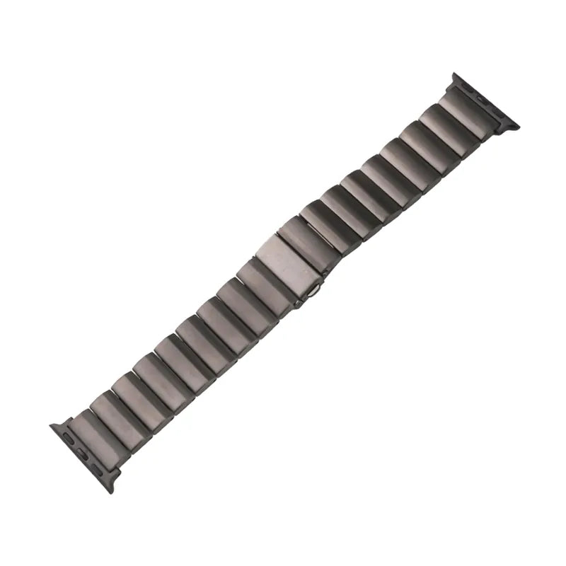 Titanium Wide Band Texture Apple Watch Band