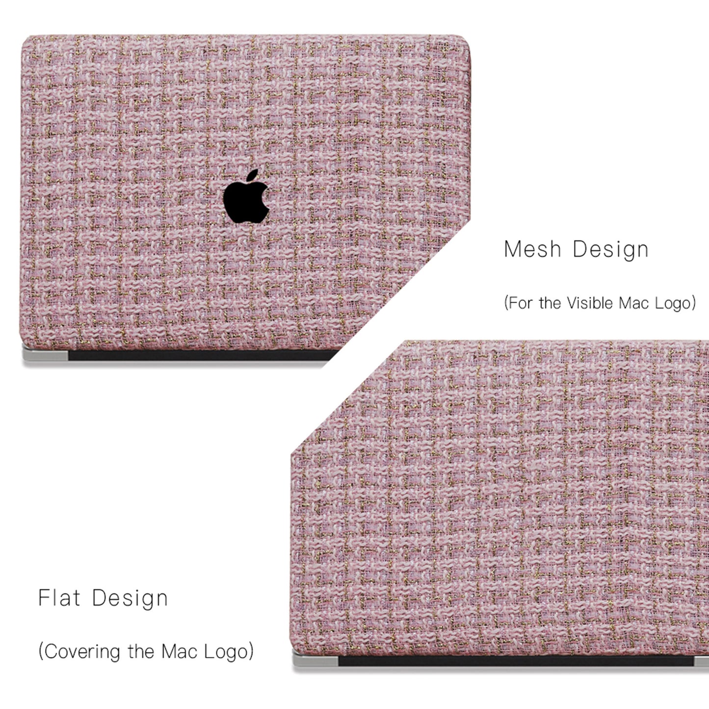Plain Weave Chanel Style ♾ Sugar Pink Yarn Woven Mac Case