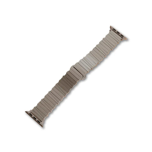 Asymmetric Square Textured Metal Apple Watch Band