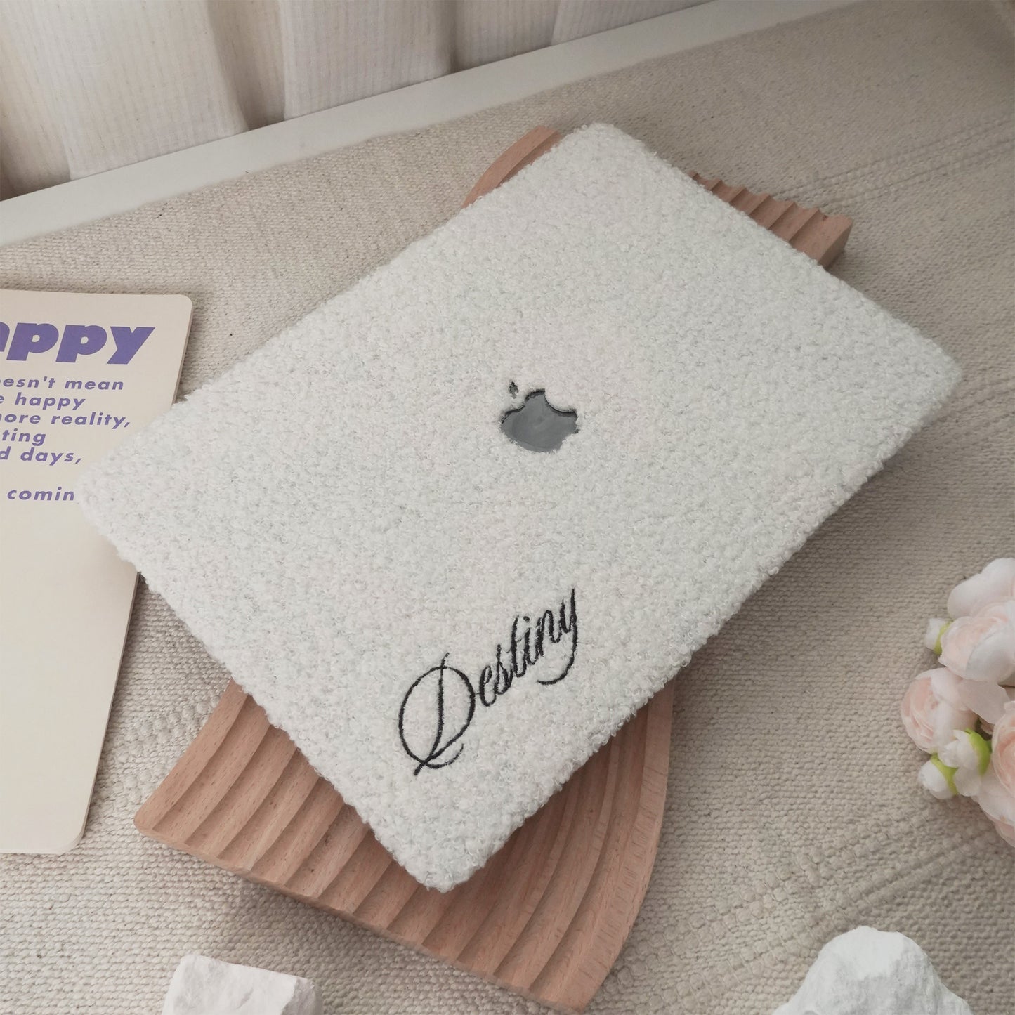 This Is Us Custom Beige ♾ Teddy Plush Leather Macbook Case