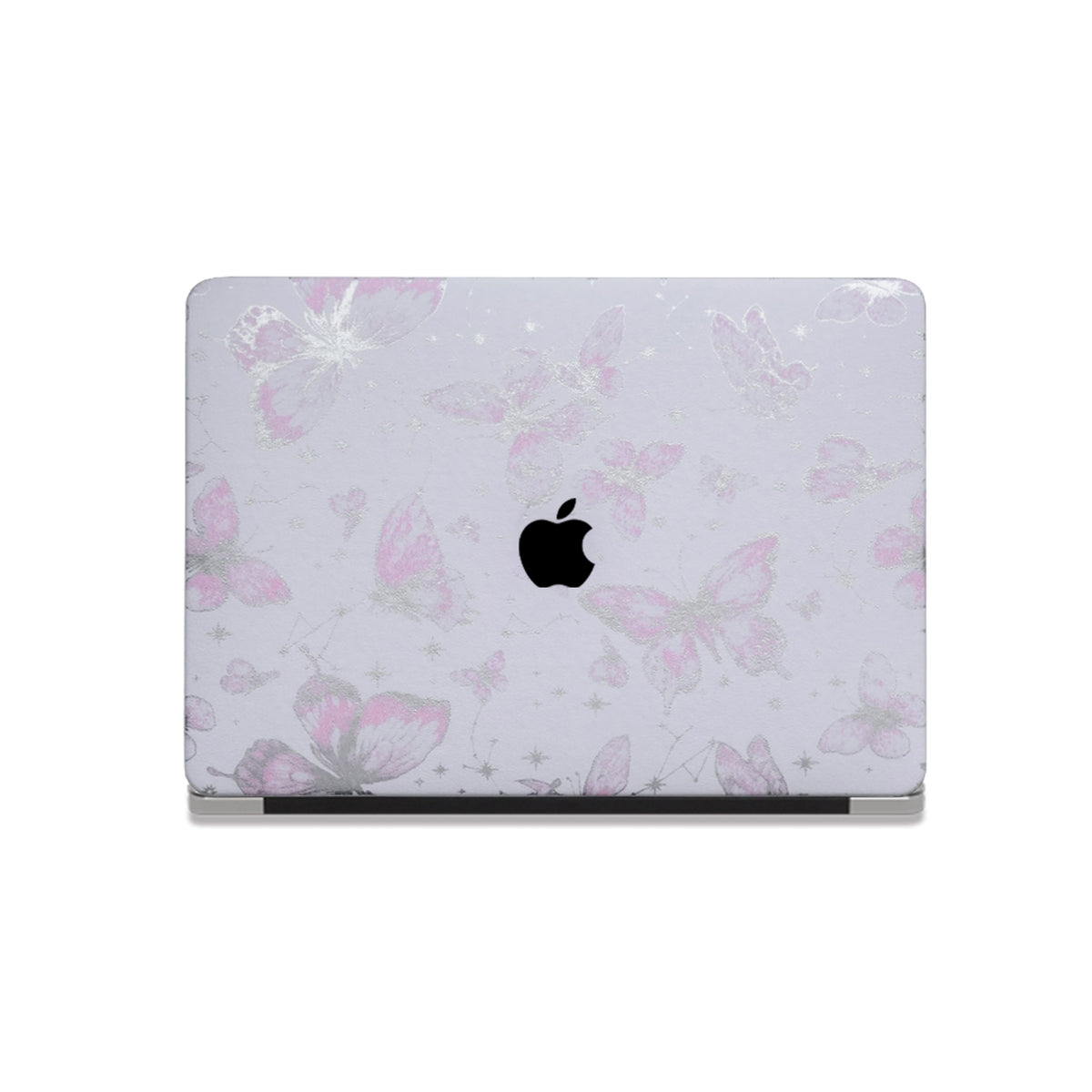 Leather Series ♾ Pink Butterfly Laser-Engraved Macbook Case