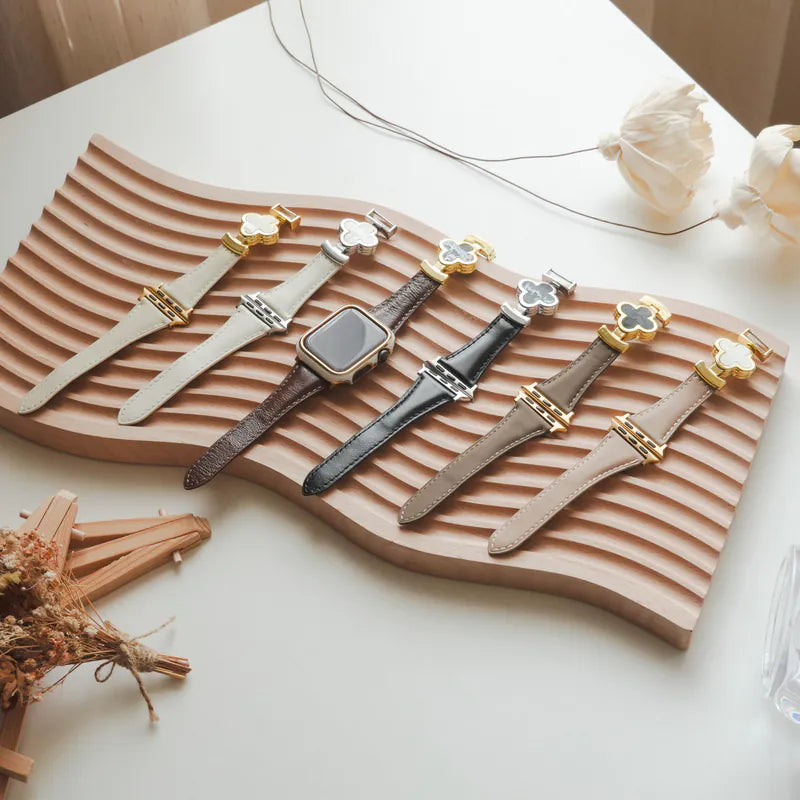 Lucky Clover Magnetic Leather-Blend Apple Watch Band