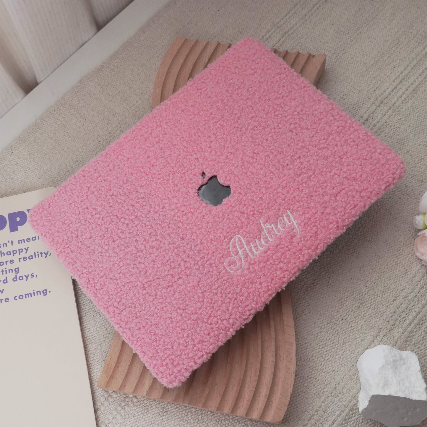 This Is Us Custom Neon Pink ♾ Teddy Plush Leather Macbook Case