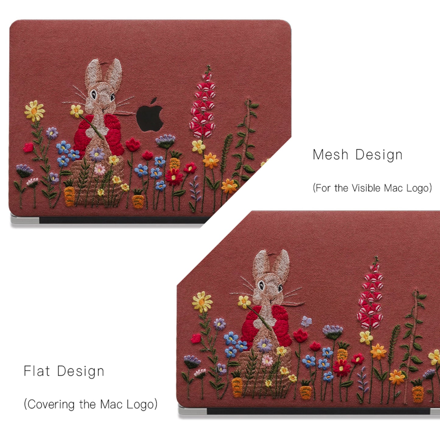 This is us Hand-Drawn Red-Clad Lucky Rabbit ♾ Textured Stitching Mac Case
