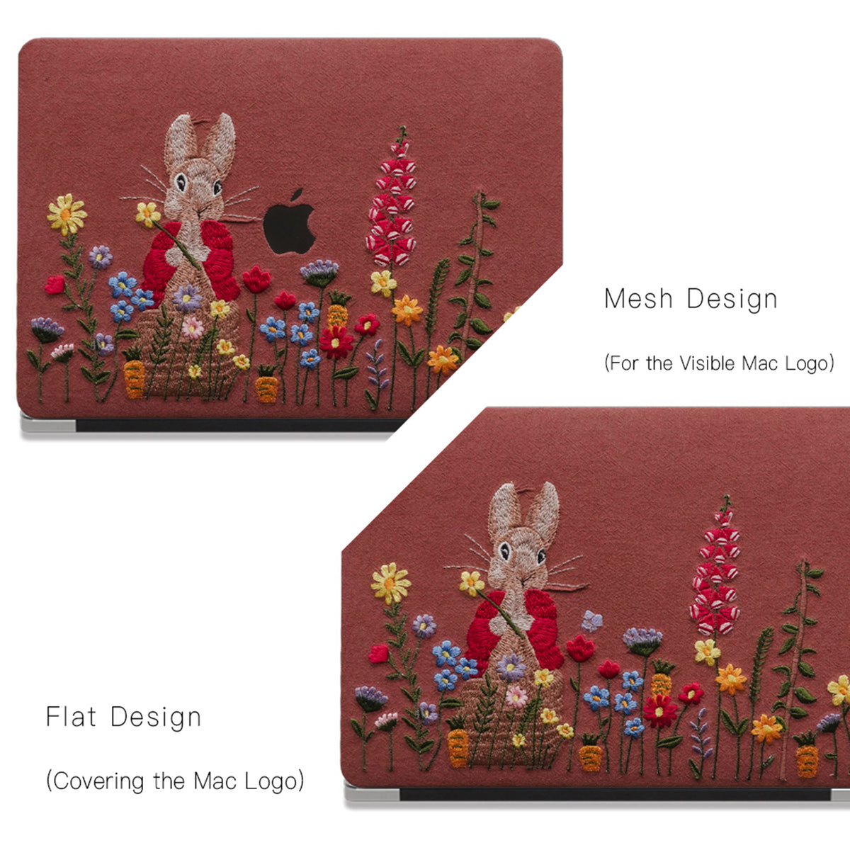 This is us Hand-Drawn Red-Clad Lucky Rabbit ♾ Textured Stitching Mac Case