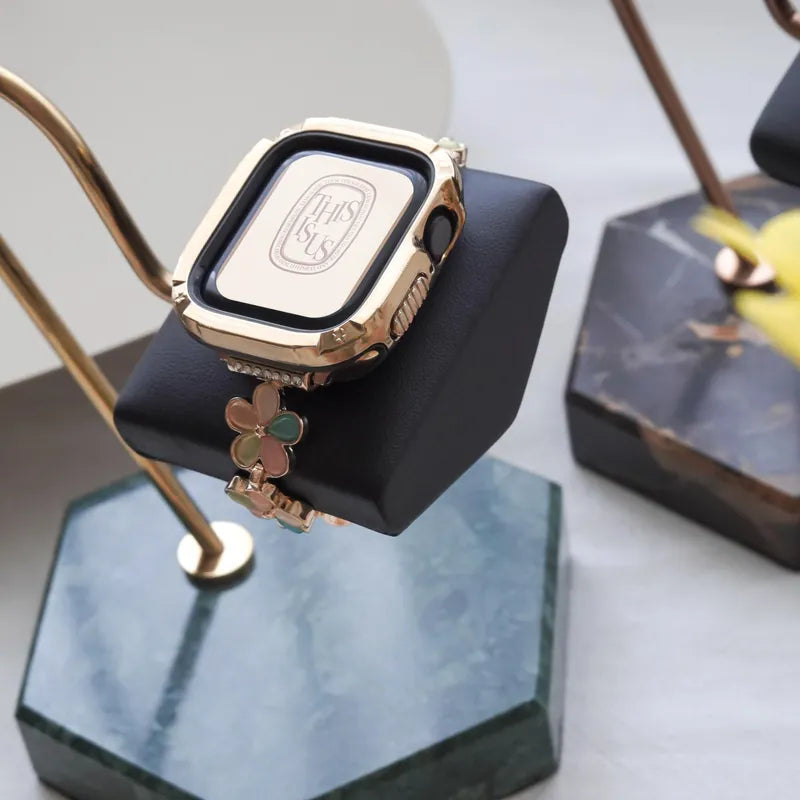 Modern Metal Coating Detachable Apple Watch Case