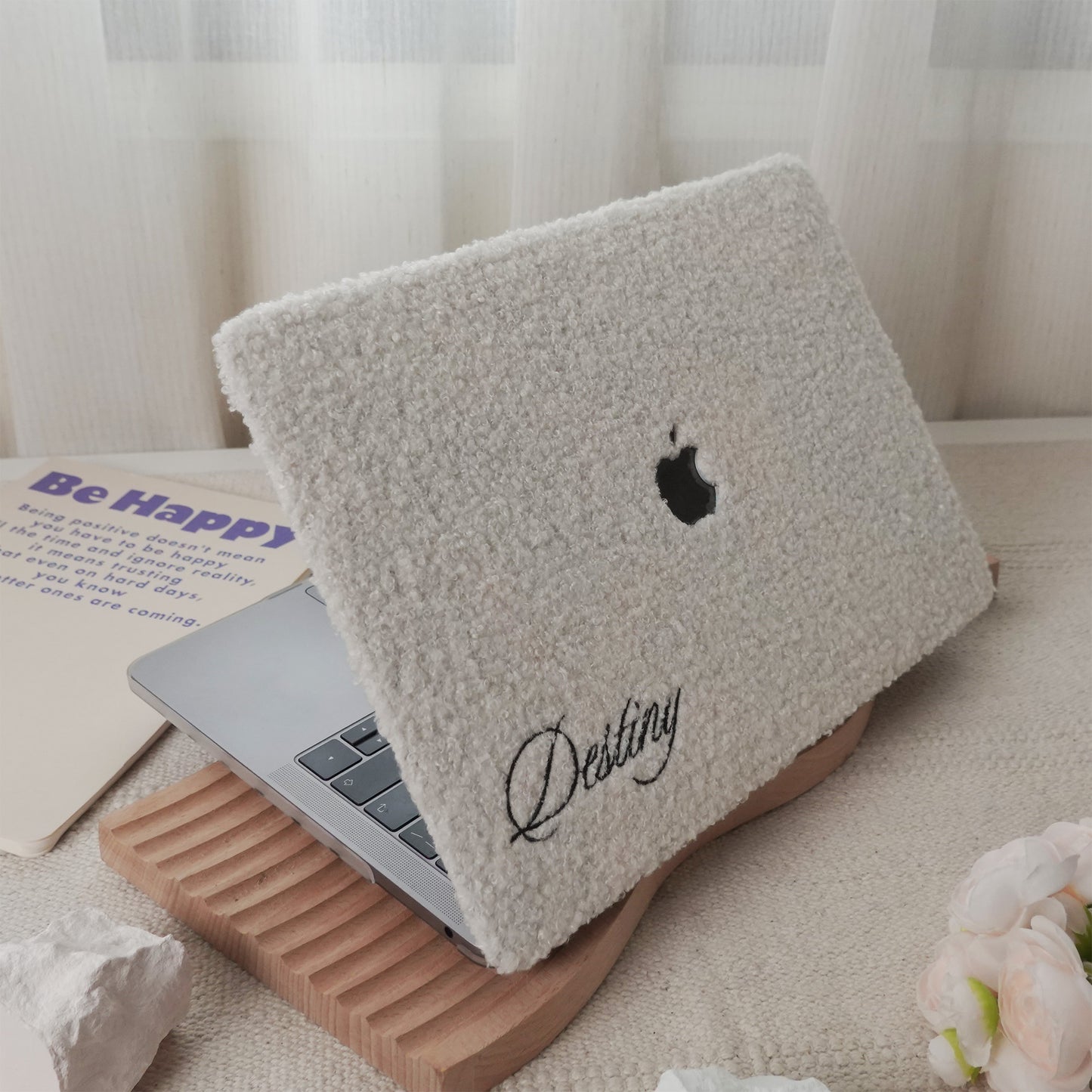 This Is Us Custom Beige ♾ Teddy Plush Leather Macbook Case