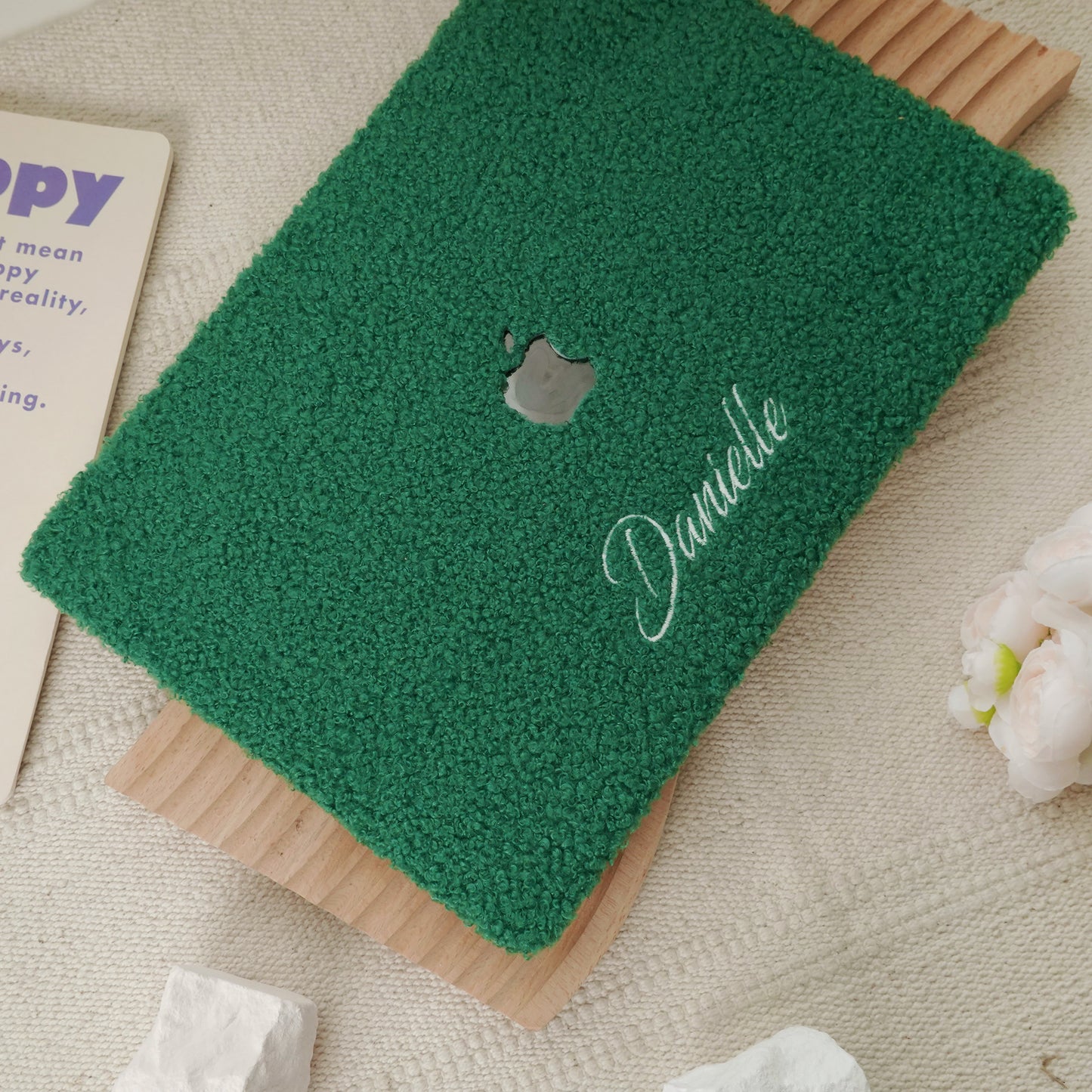 This Is Us Custom Basil Green ♾ Teddy Plush Leather Macbook Case