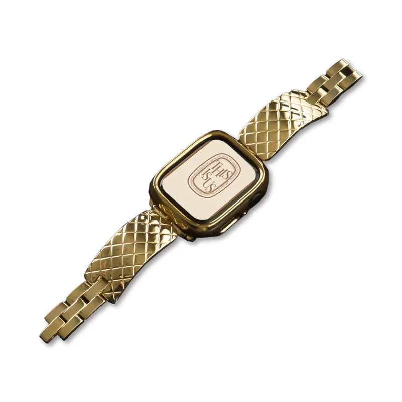 Textured Mesh Stainless Steel Metal Apple Watch Band