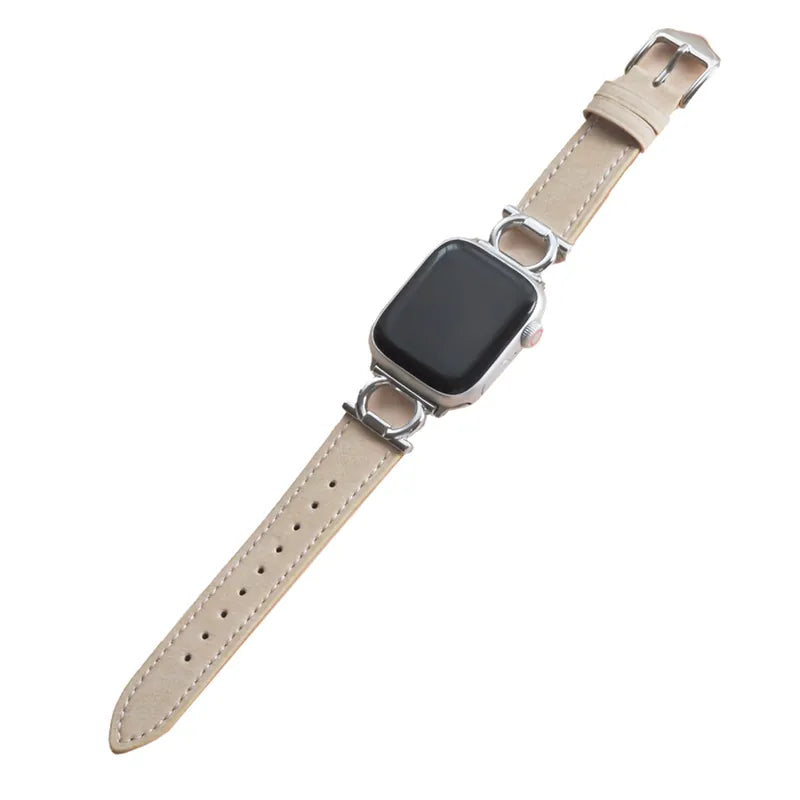 Circular Design Leather Apple Watch Band