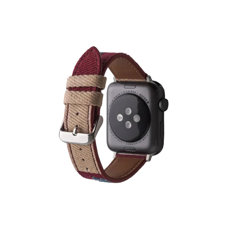 Denim Collage Colorful Apple Watch Band