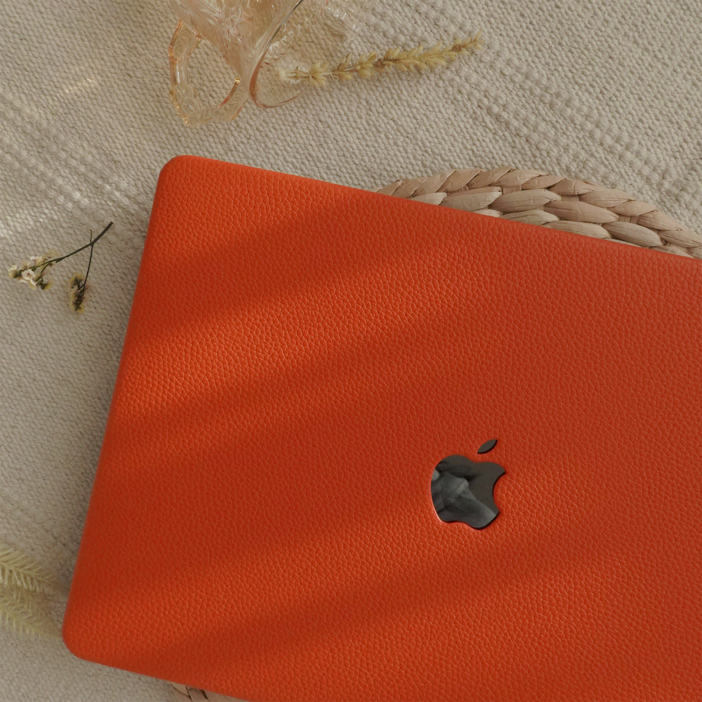 Lychee Texture Bright Orange ♾ MacBook Case