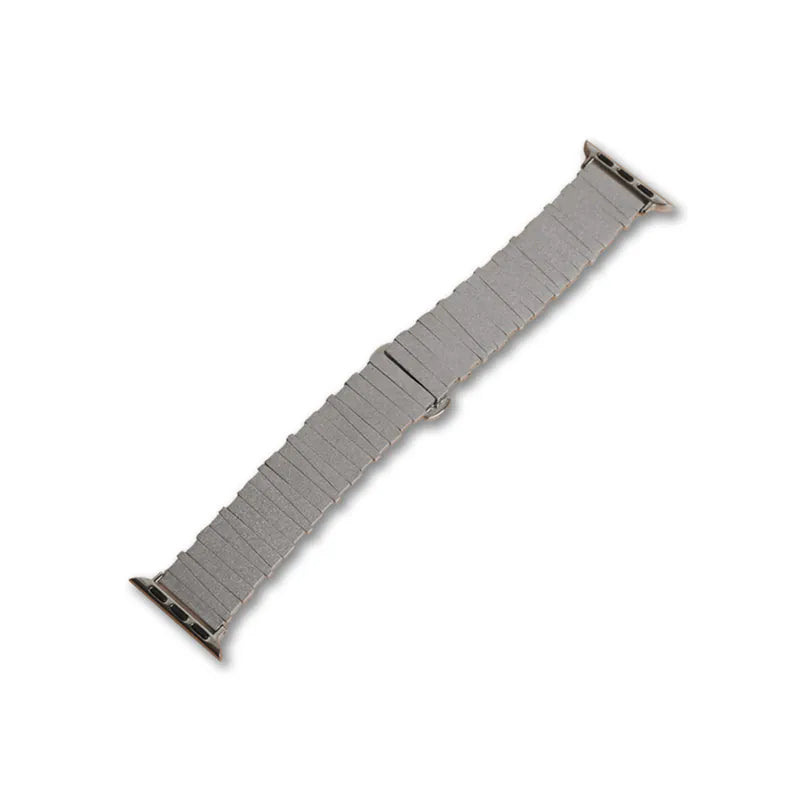 Asymmetric Square Textured Metal Apple Watch Band