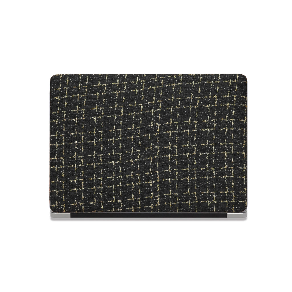 Plain Weave Chanel Style ♾ Pure Black Yarn Woven Mac Case