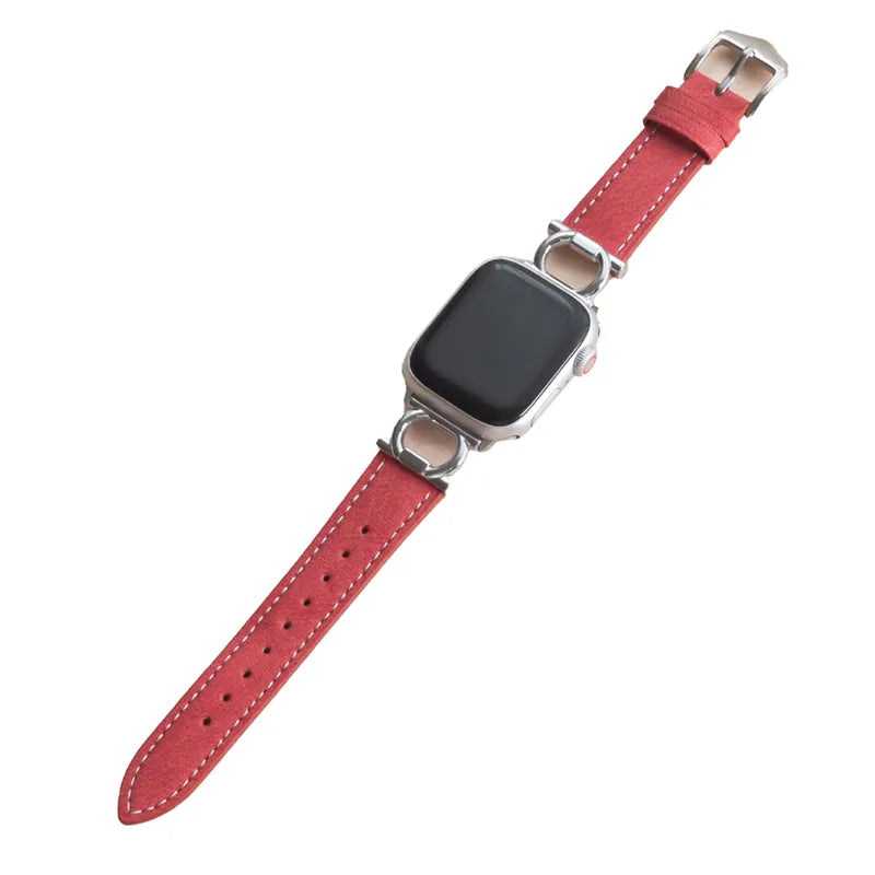 Circular Design Leather Apple Watch Band