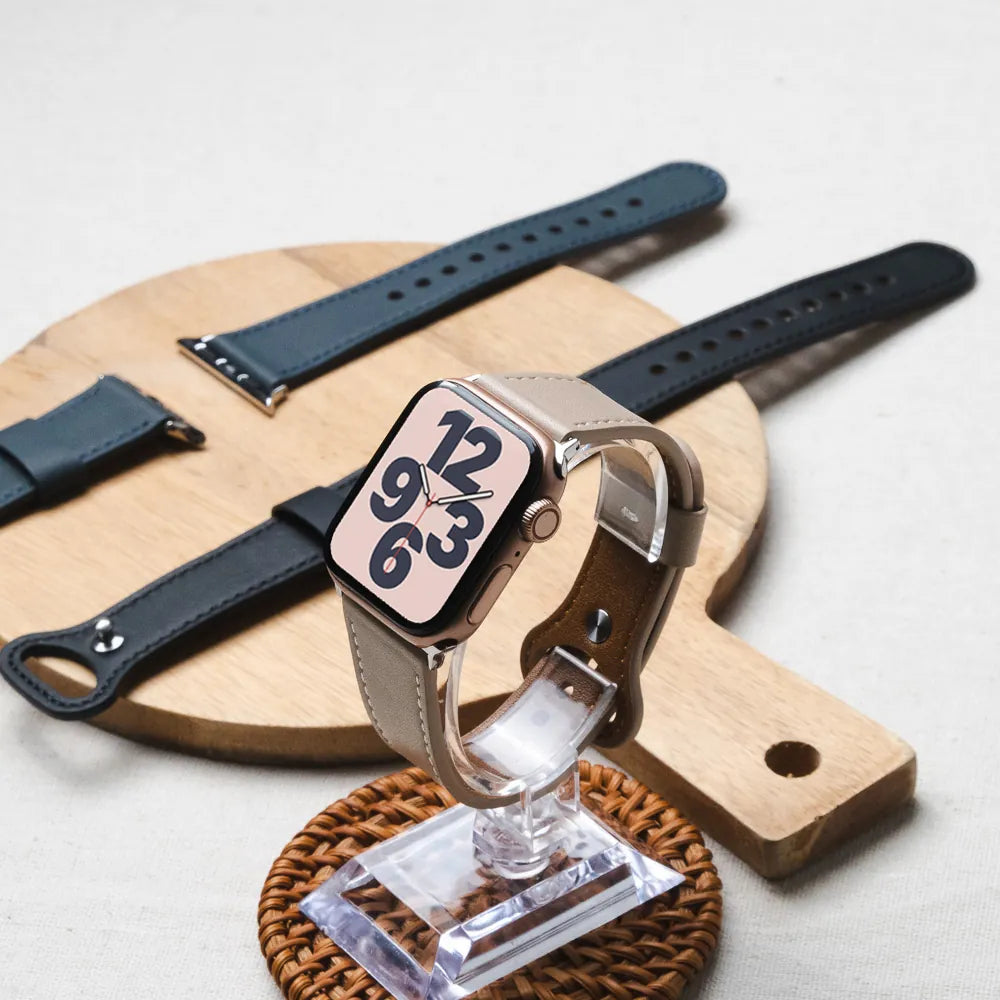 Leather Series Premium Handmade Genuine Leather Buckle Apple Watch Band