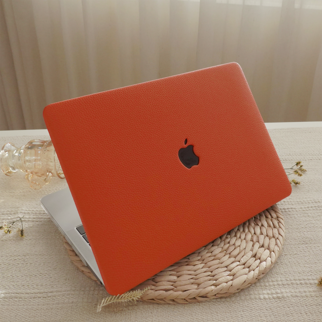Lychee Texture Bright Orange ♾ MacBook Case