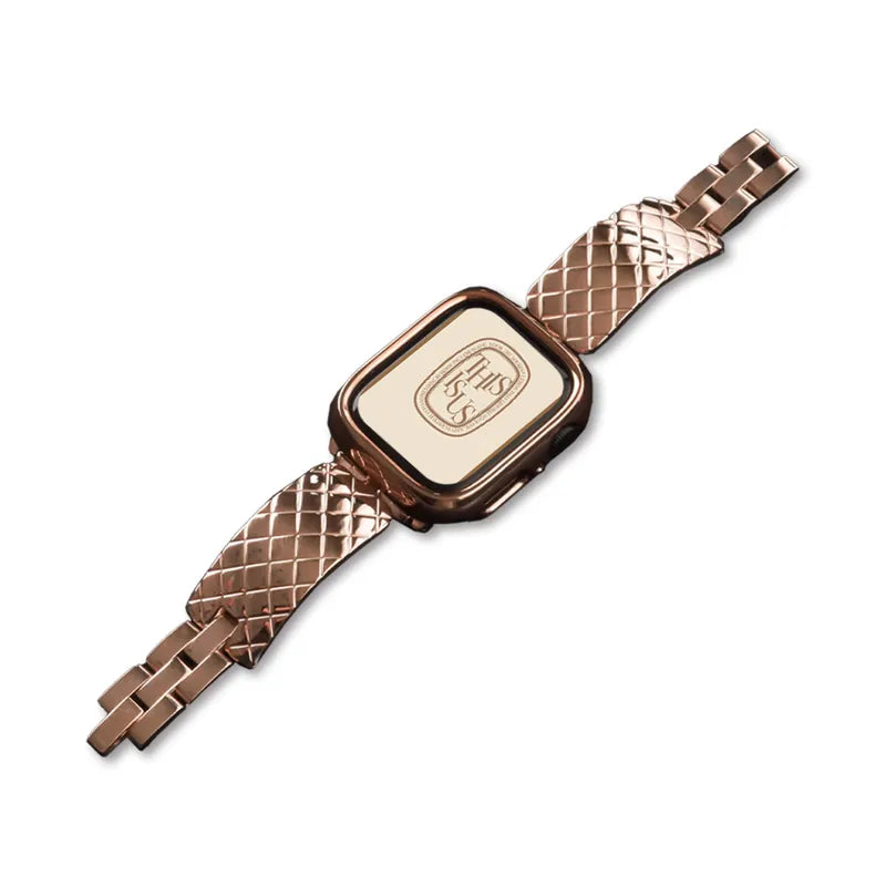 Textured Mesh Stainless Steel Metal Apple Watch Band