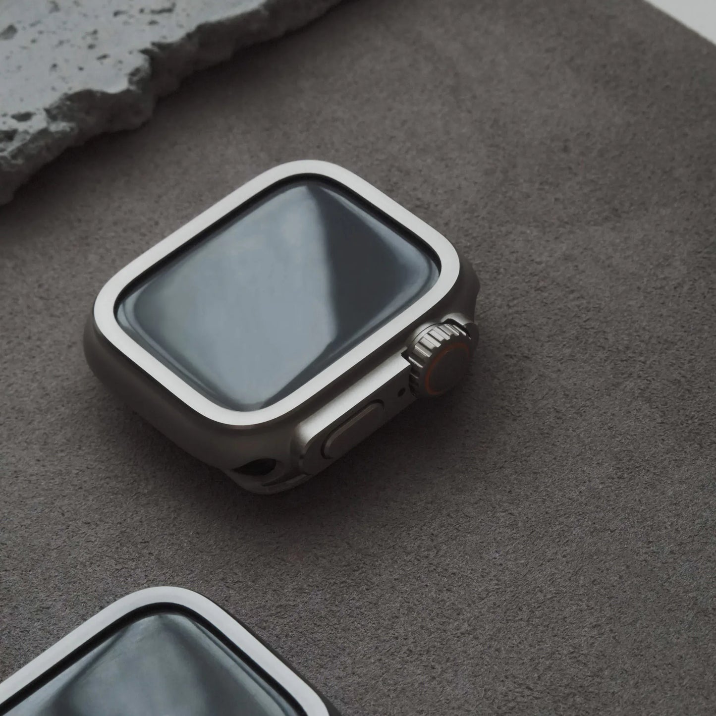 Full-Coverage Brushed Metal Texture Apple Watch Protective Case