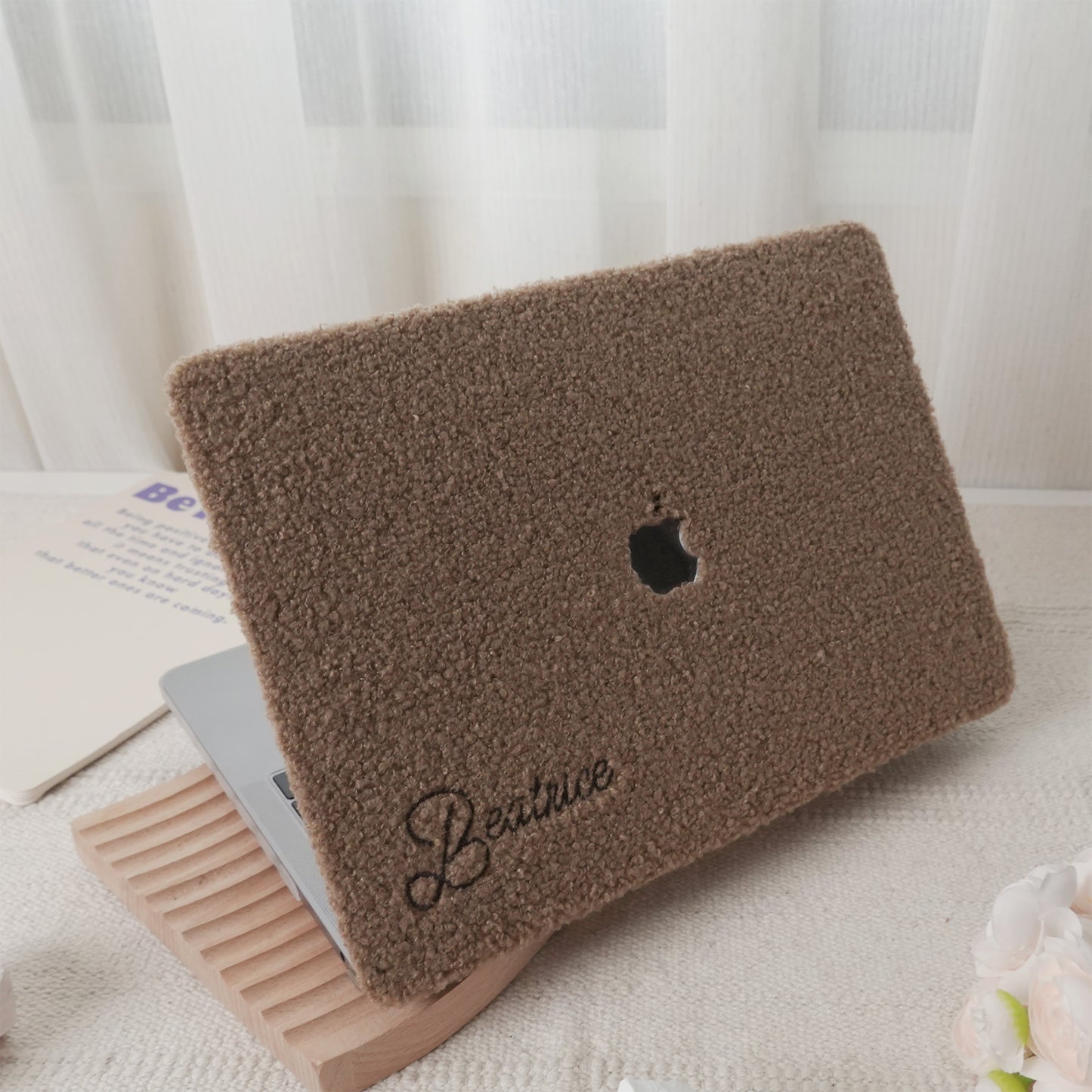 This Is Us Custom Cocoa Brown ♾ Teddy Plush Leather Macbook Case