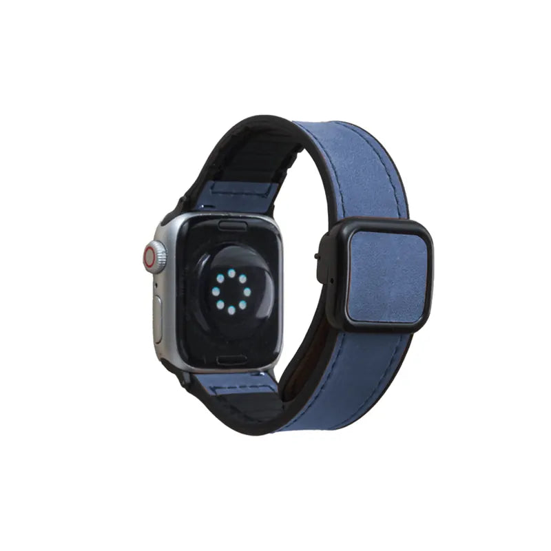 Leather Silicone Magnetic Buckle Apple Watch Band