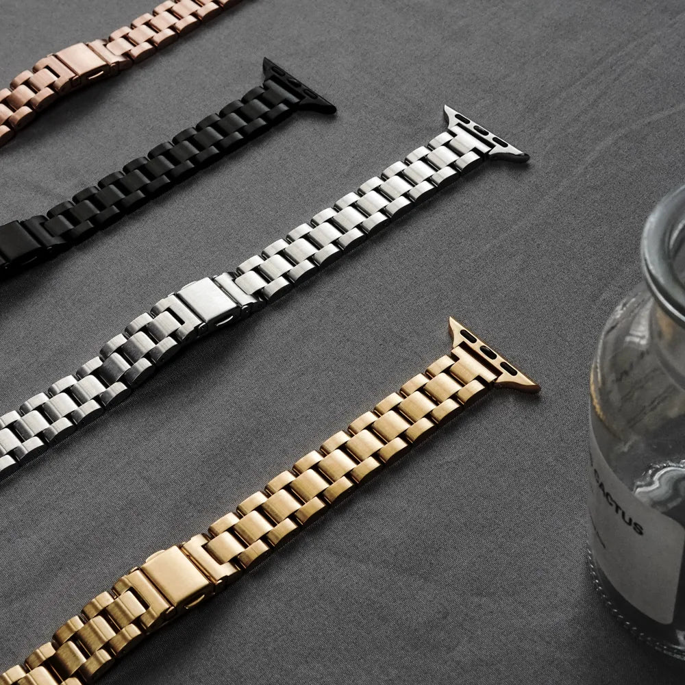Stainless Steel Slim Apple Watch Band