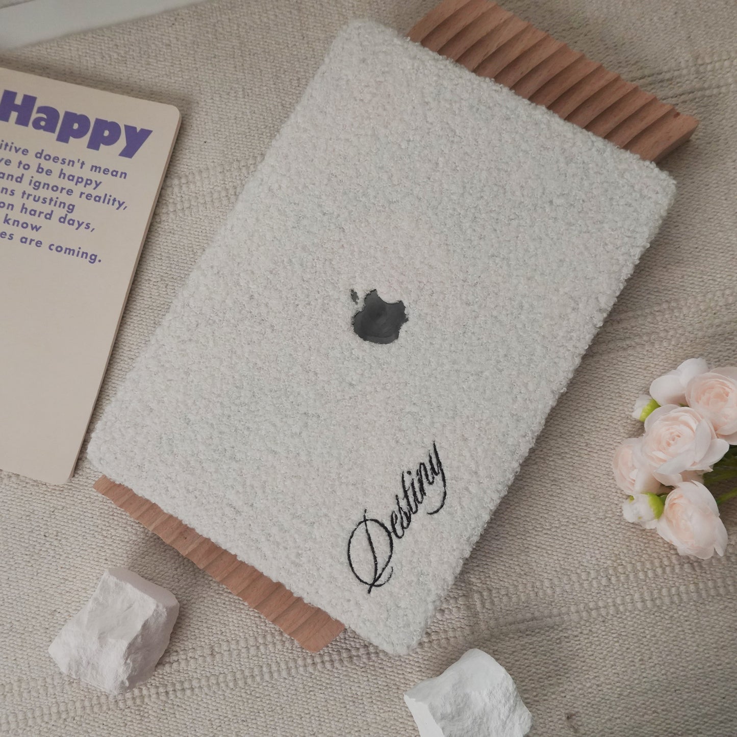 This Is Us Custom Beige ♾ Teddy Plush Leather Macbook Case