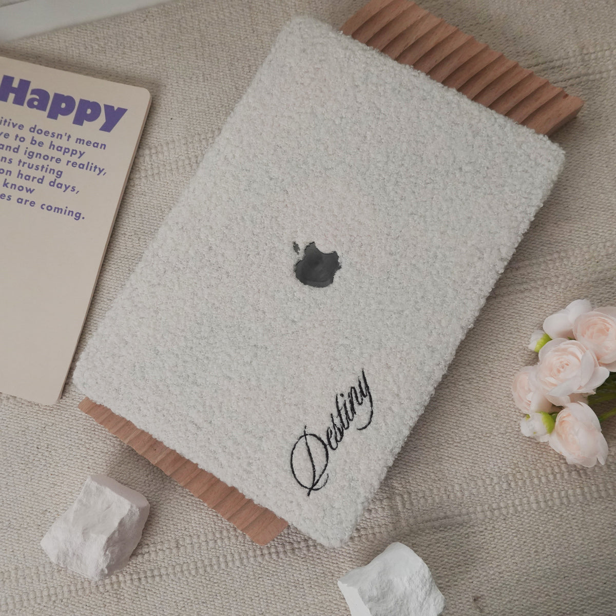 This Is Us Custom Beige ♾ Teddy Plush Leather Macbook Case