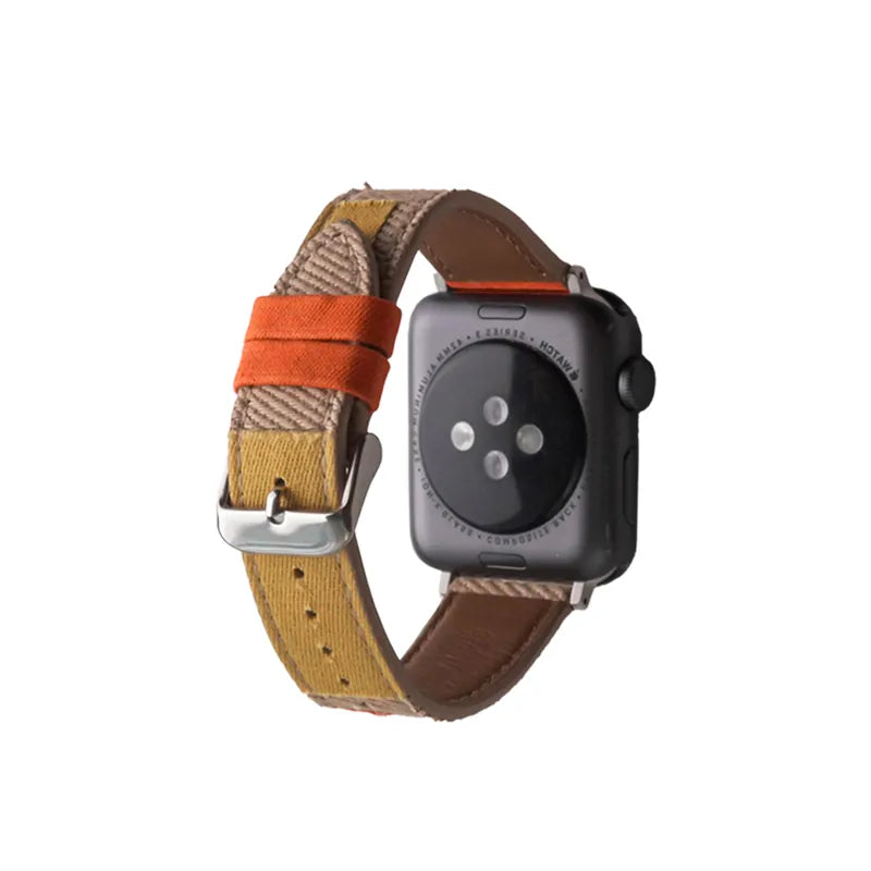 Denim Collage Colorful Apple Watch Band
