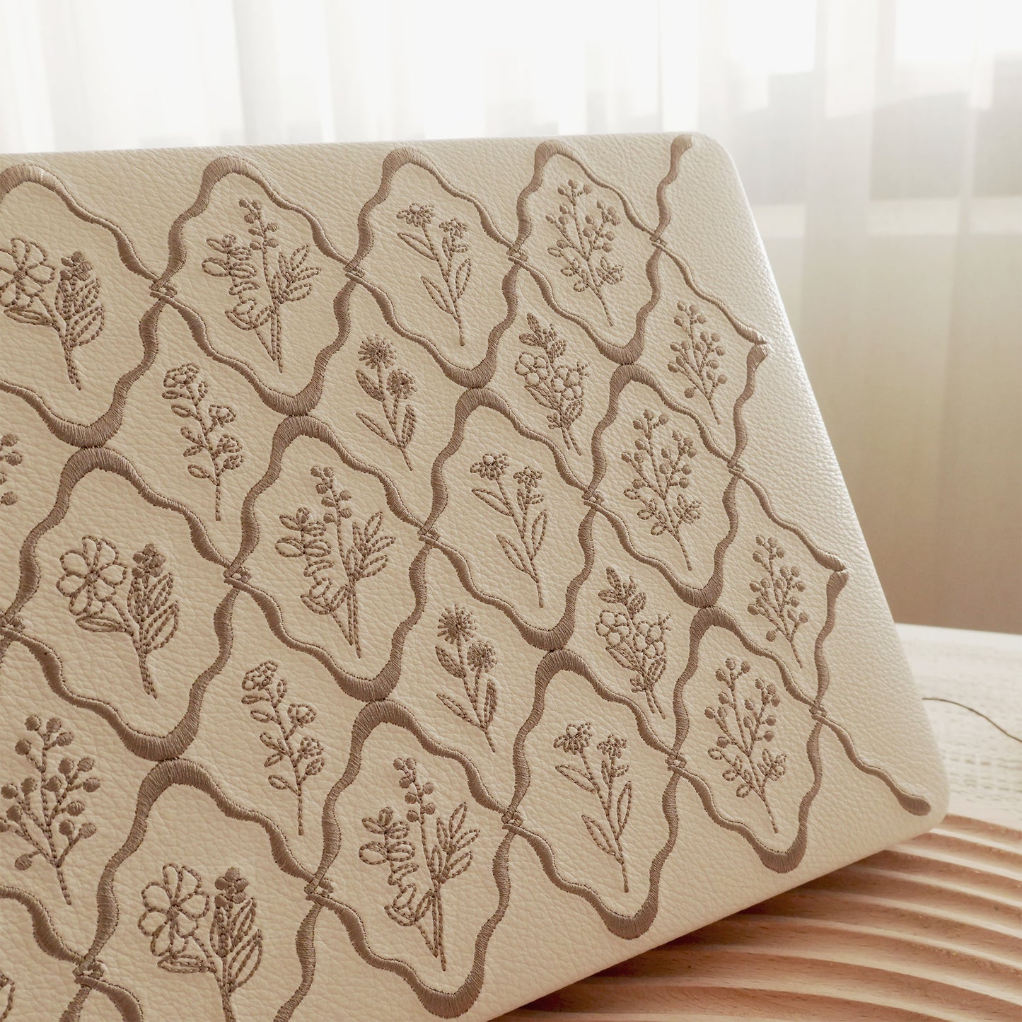 Embossed Flora Dark Brown MacBook Case