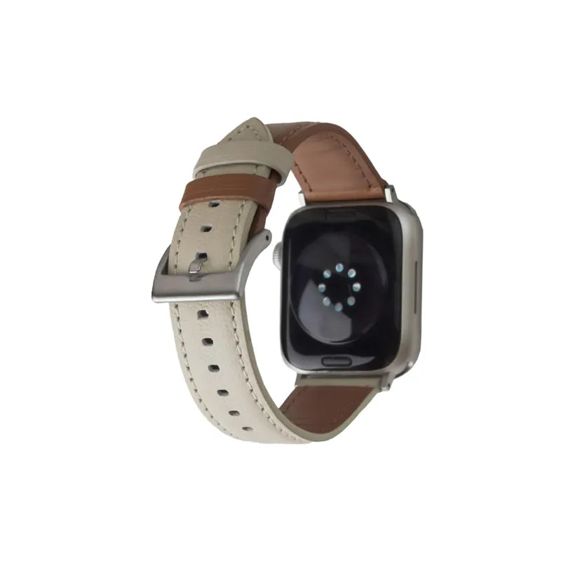 Lychee Grain Texture Leather Buckle Apple Watch Band