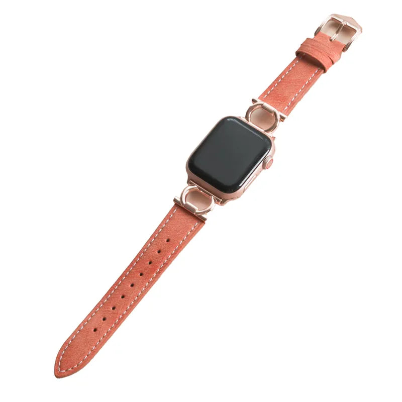 Circular Design Leather Apple Watch Band