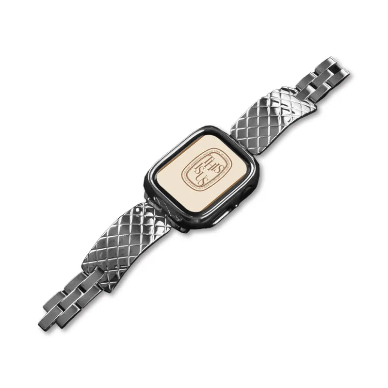 Textured Mesh Stainless Steel Metal Apple Watch Band