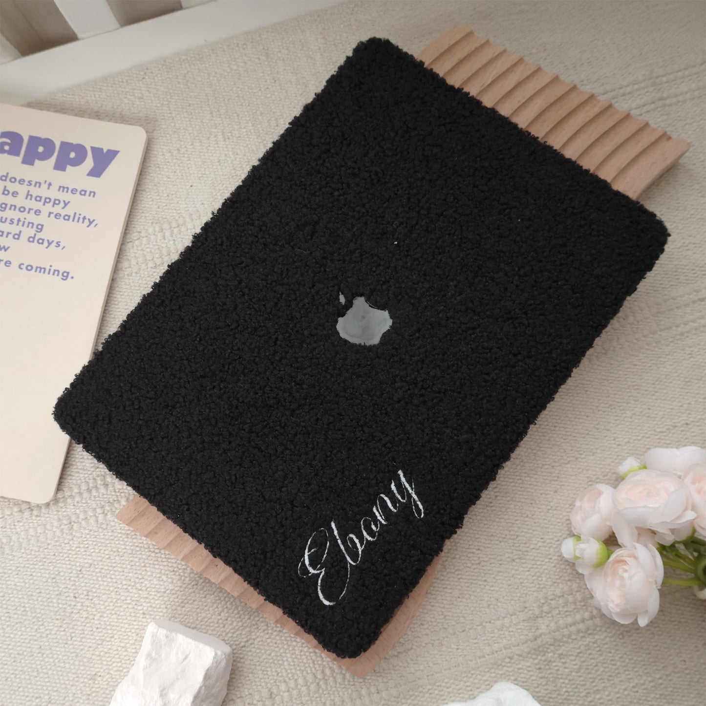 This Is Us Custom Black ♾ Teddy Plush Leather Macbook Case