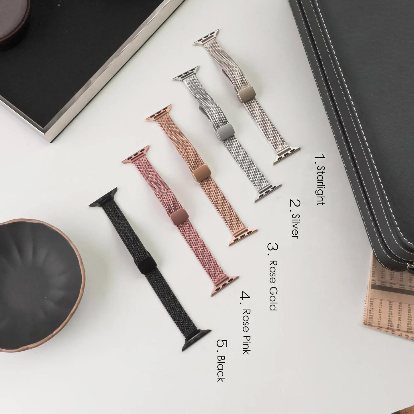 Milanese Magnetic Slim Texture Apple Watch Band