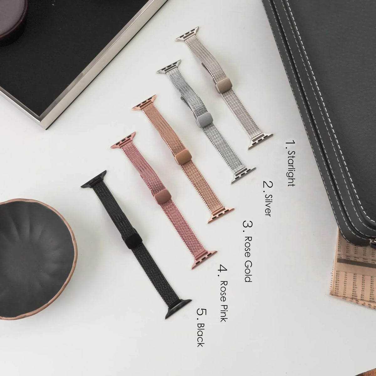 Milanese Magnetic Slim Texture Apple Watch Band