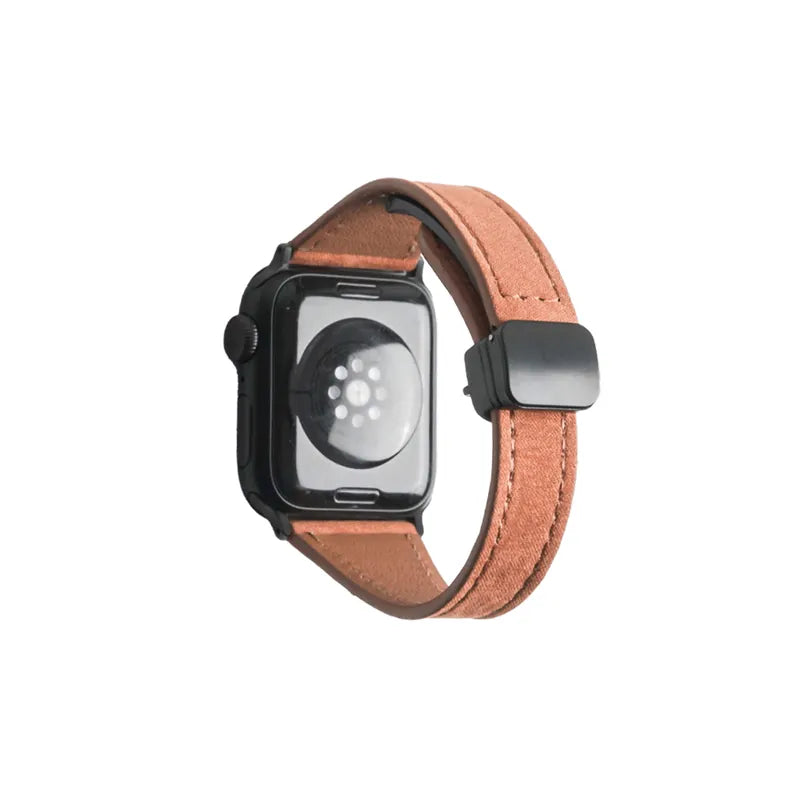 Denim Weave Magnetic Leather Apple Watch Band