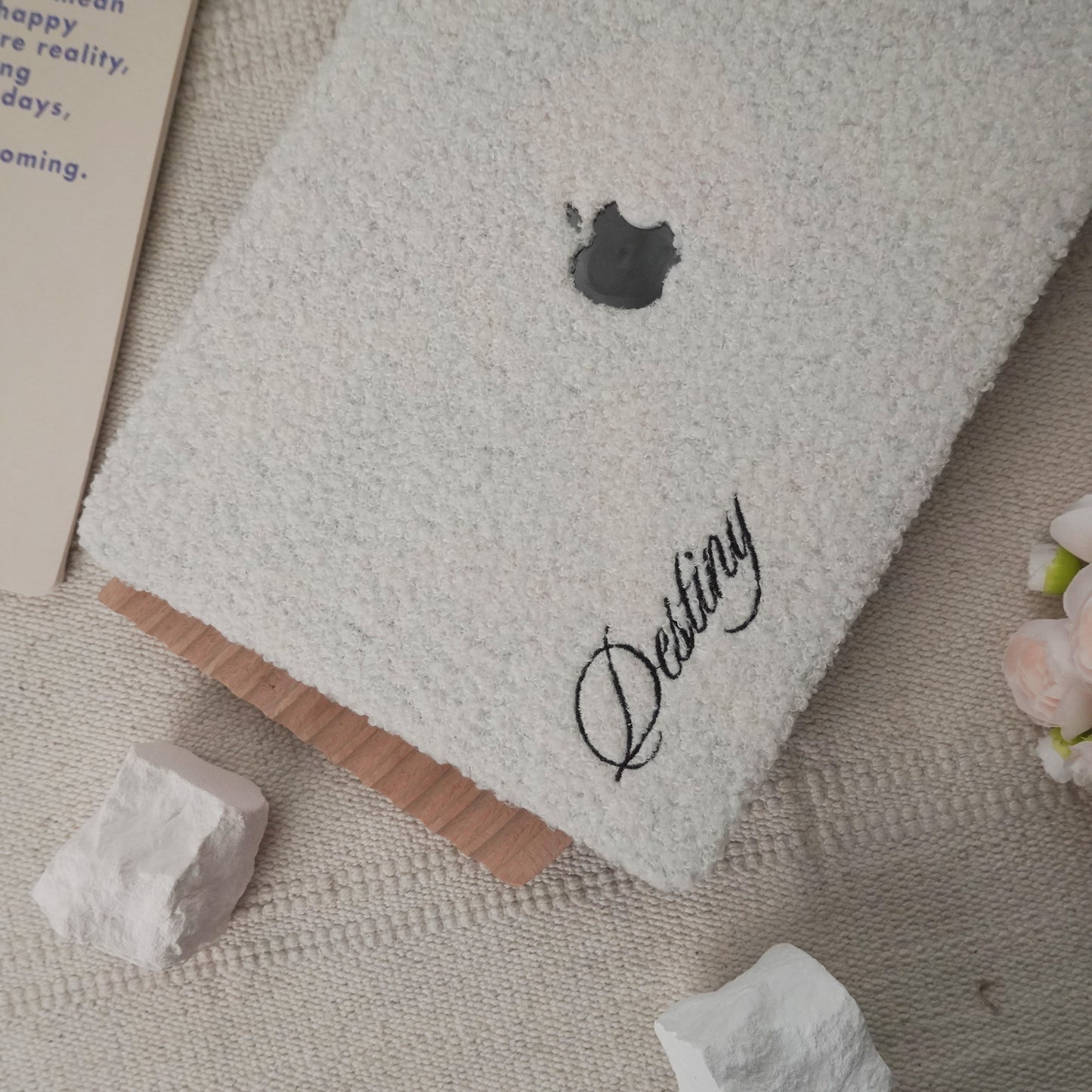 This Is Us Custom Beige ♾ Teddy Plush Leather Macbook Case