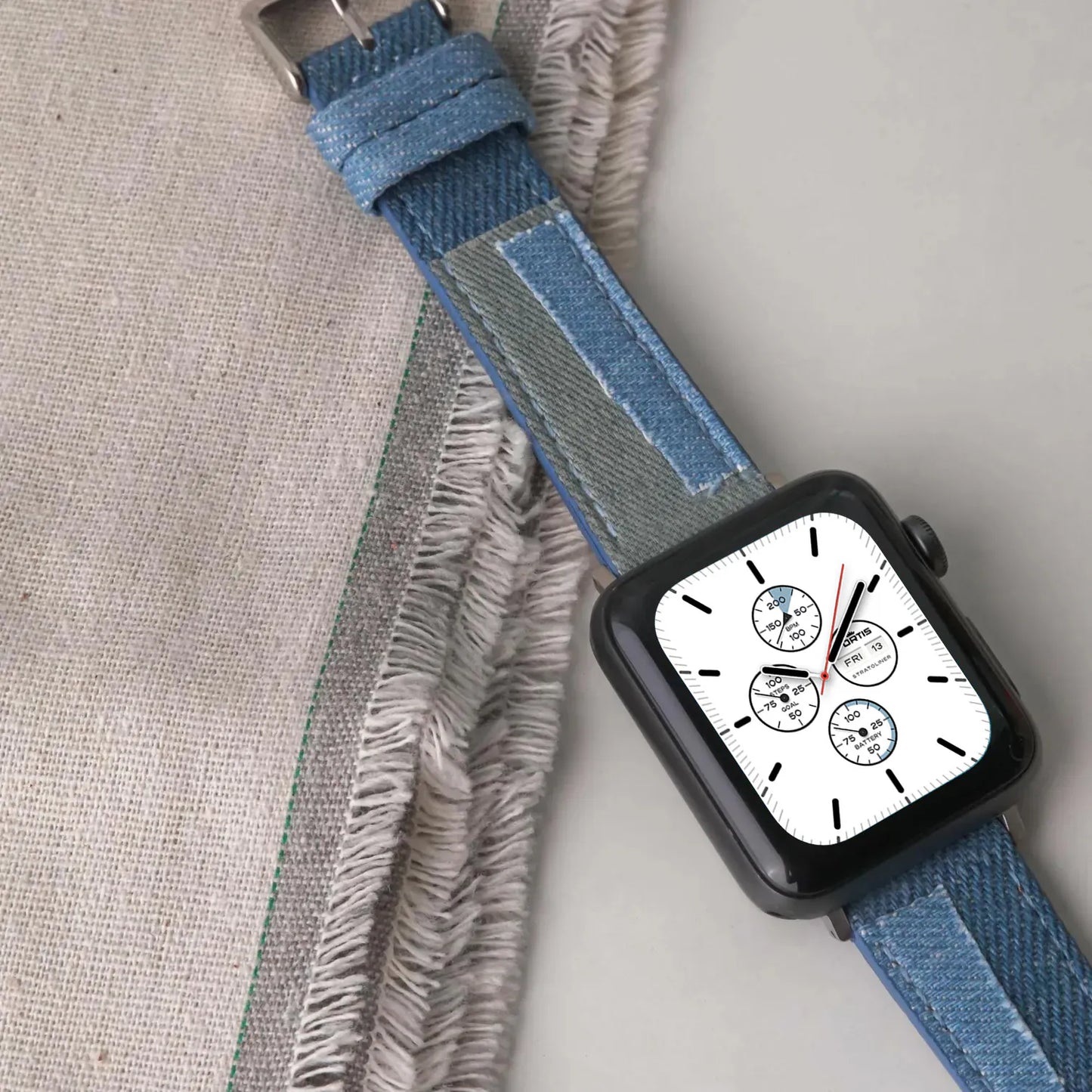 Denim Collage Colorful Apple Watch Band