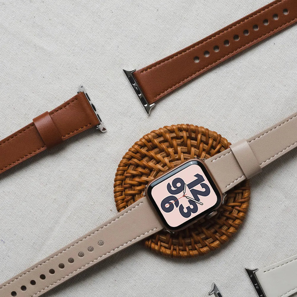 Leather Series Premium Handmade Genuine Leather Buckle Apple Watch Band