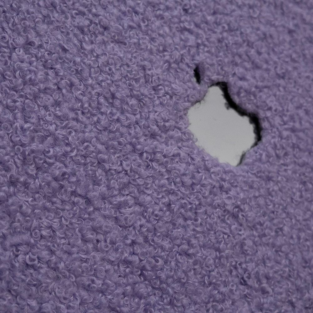 Teddy Fleece, Bellflower Purple Textured Leather Mac Case