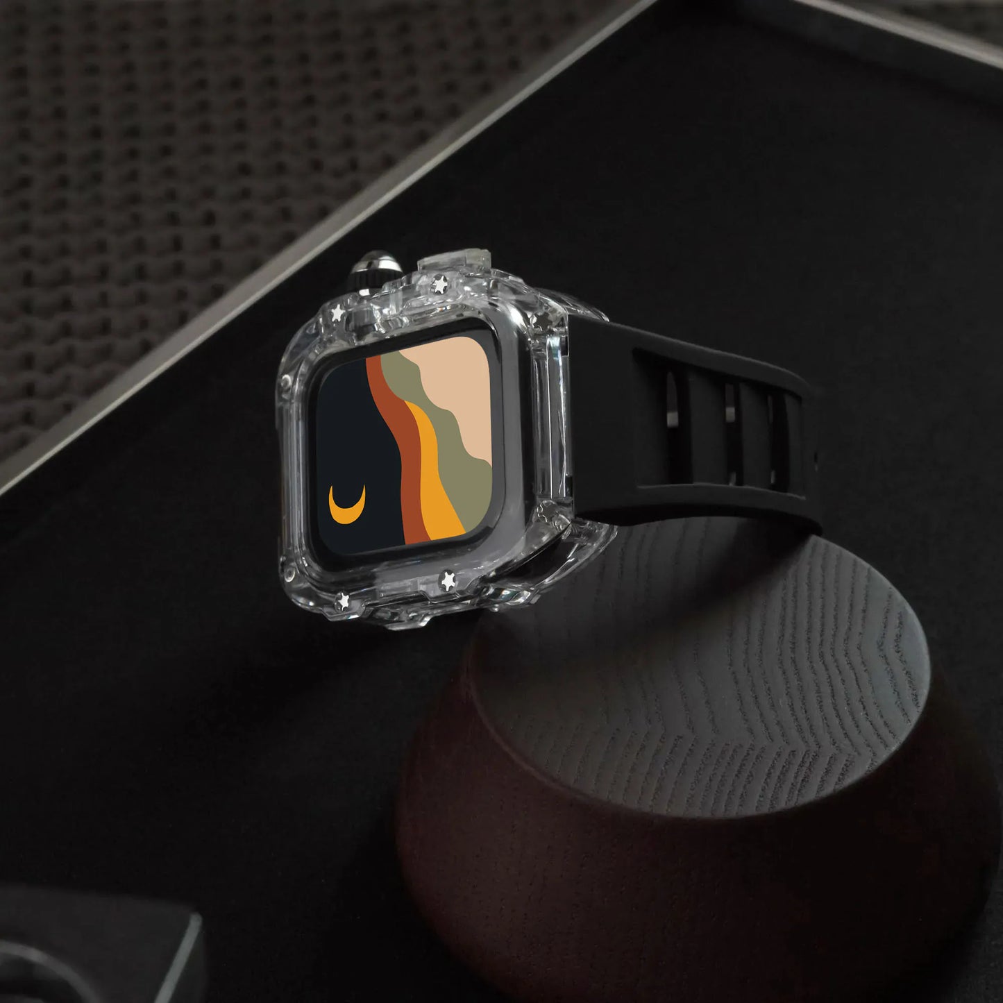 Fluorine Rubber Full Coverage Silicone Apple Watch Band