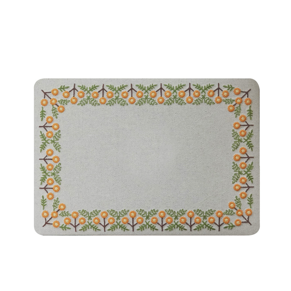 This is us Sunny Blossom Path ♾ Textured Stitching Ivory Mac Case