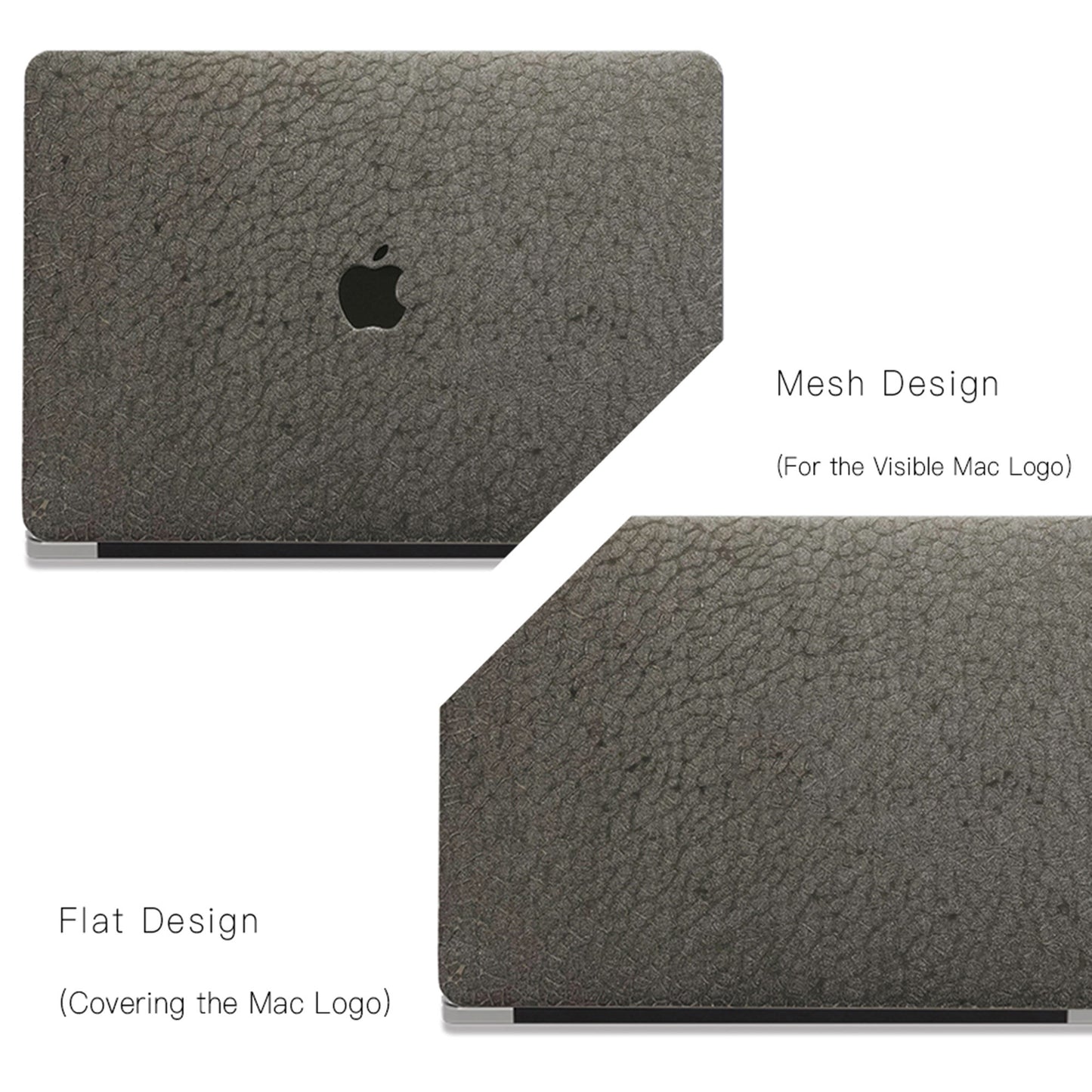 Fine leather pebble texture ♾ iron gray finish Macbook case