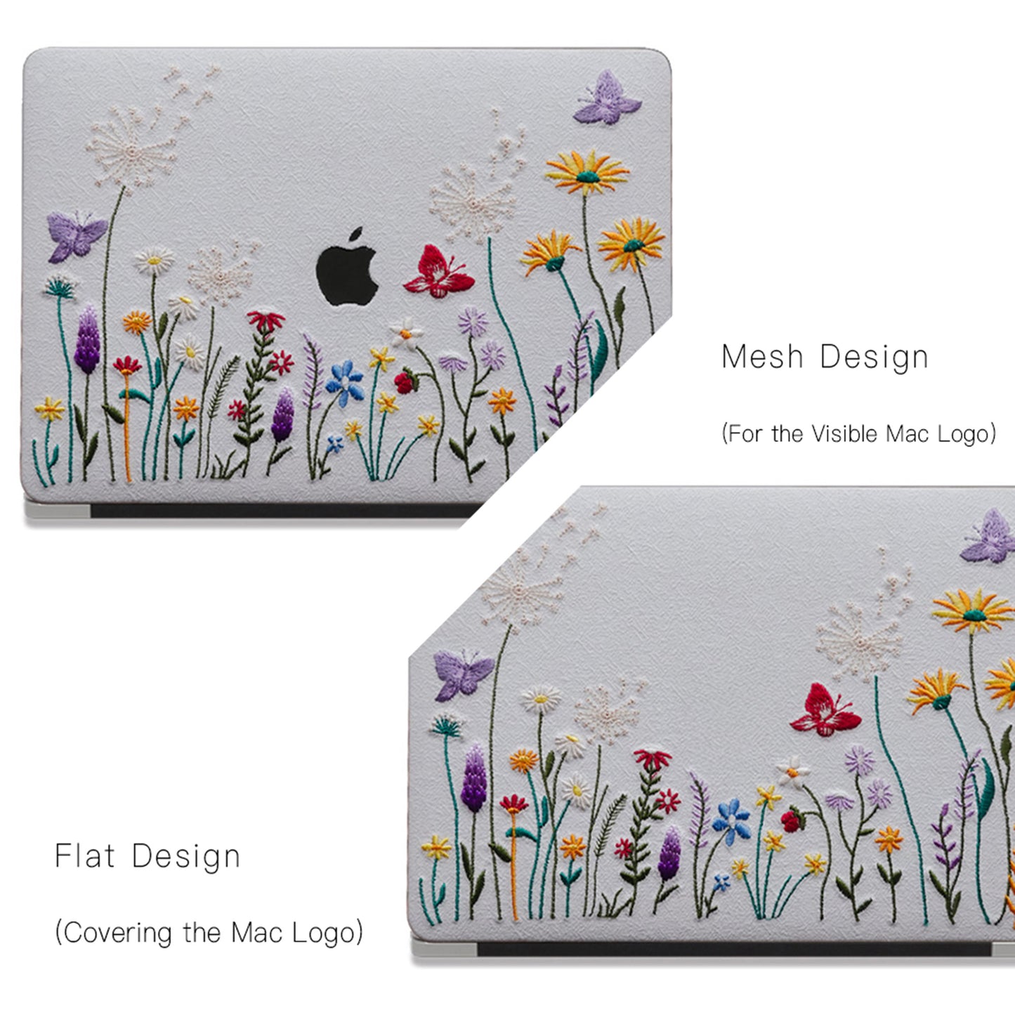 This is us Pure White Garden ♾ Textured Stitching White Mac Case