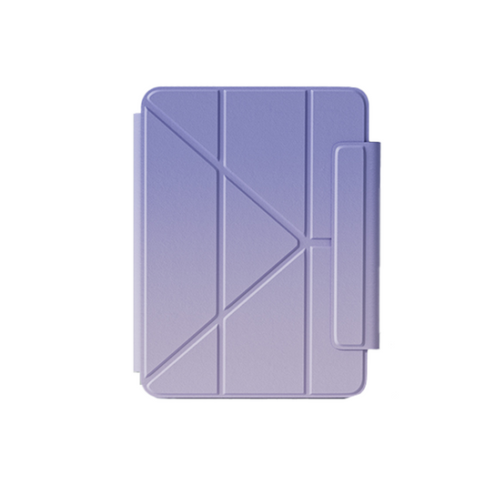Purple Gradient Star Magnetic Ring with 360° Adjustable Feature and Pencil Slot iPad Case
