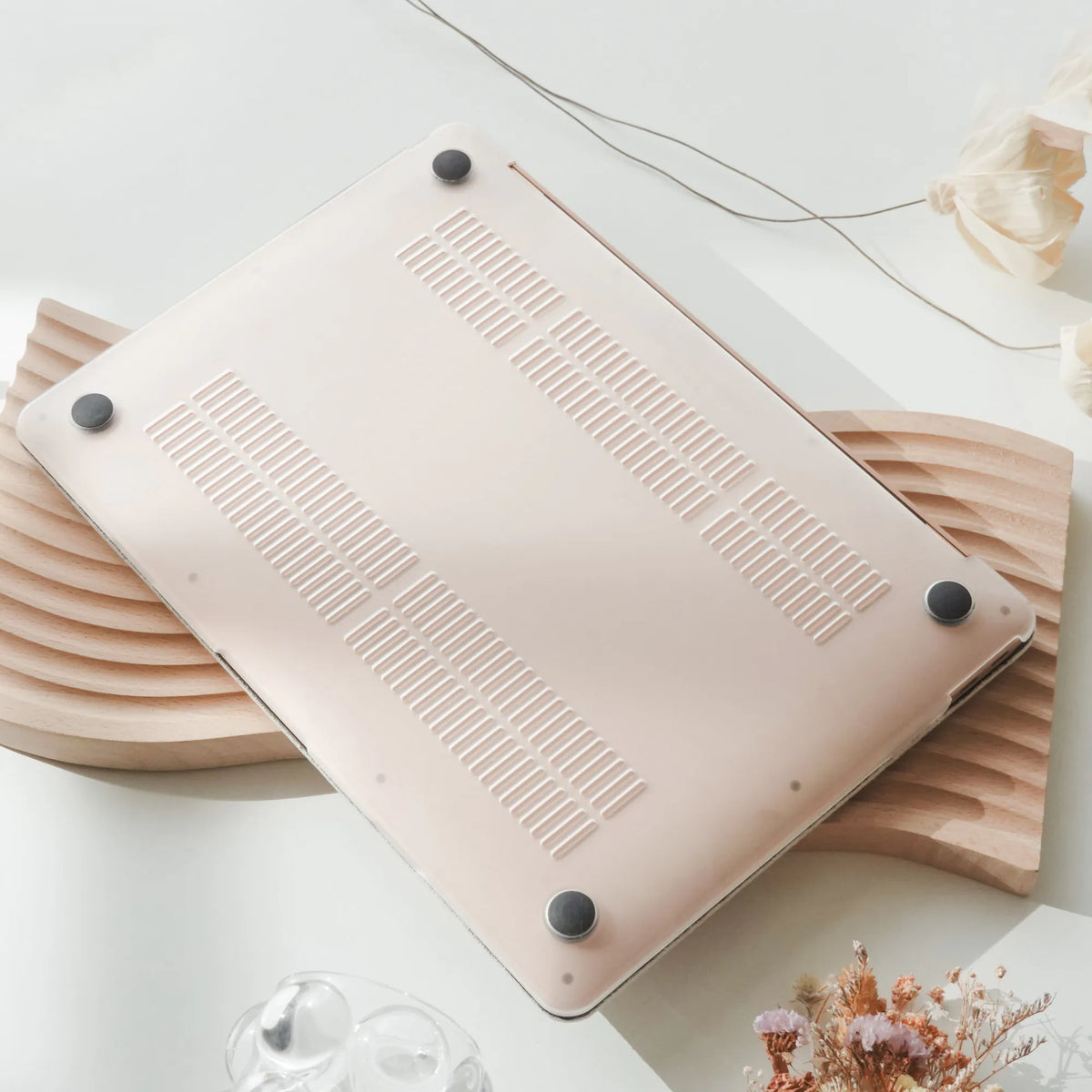 Embroidered Series ♾ Spring Whispers – Textured Stitch MacBook Case